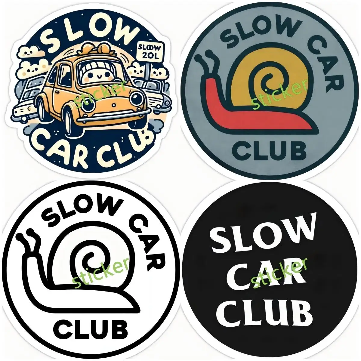 

Car Slap -slow Car Club Decal Car Styling Sticker Personality Scratch-proof Car Decals Waterproof Vinyl Car Wrap 3D Decoration
