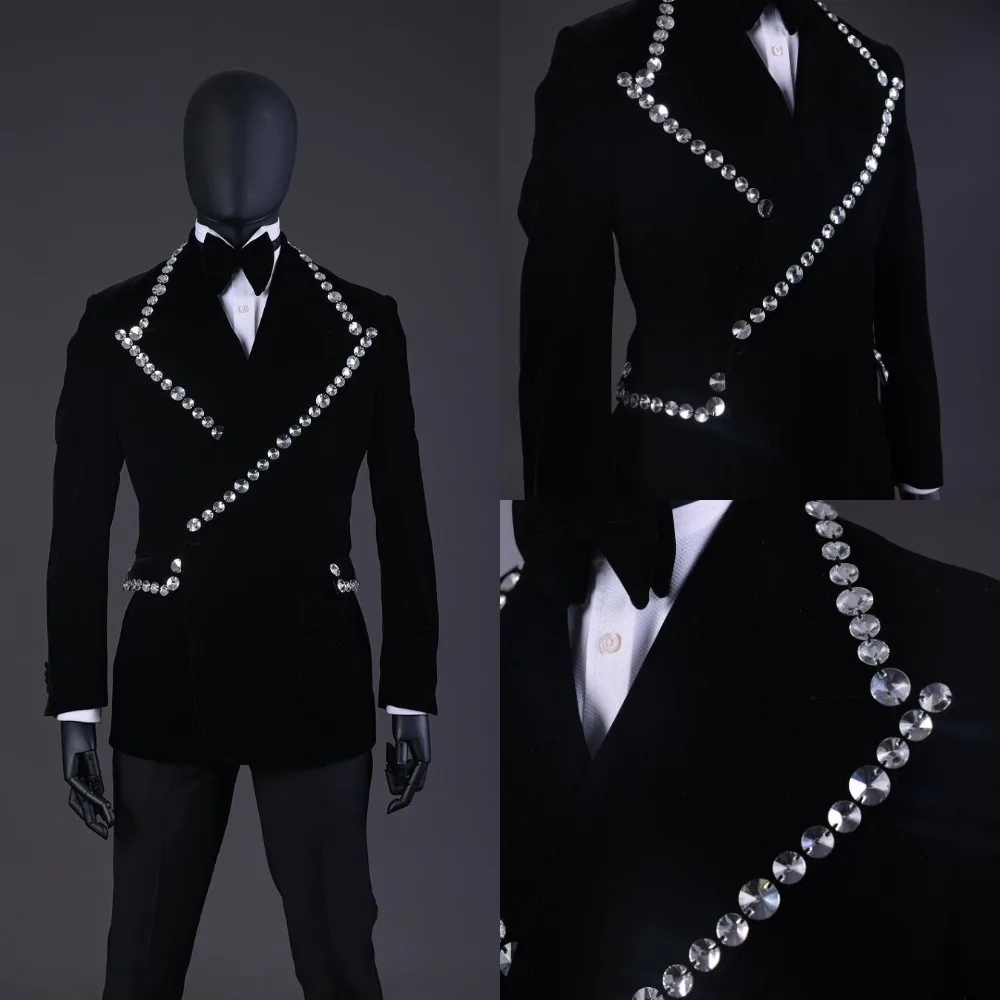 Abiti da sposa di lusso 1 pezzo Blazer con risvolto con visiera Smoking da sera per lo sposo Giacca da ballo formale Slim Fit su misura