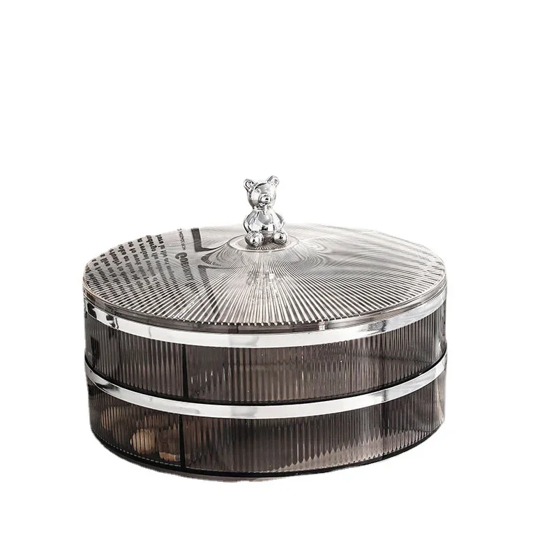 Multilayer Transparent Candy Box Dust-proof Acrylic Dry Fruit Tray Snack Nut Storage Box Modern Home Kitchen Storage Container