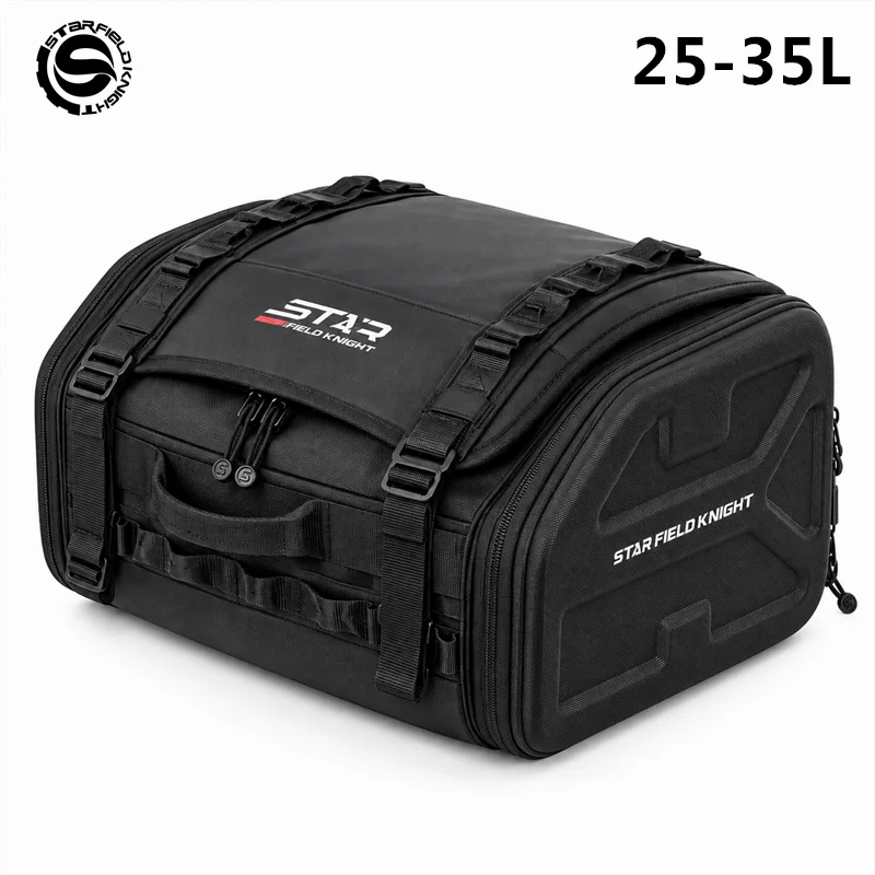 SFK Motorcycle Bag 25L-35L Scalable Foldable Storage Rear Seat Pack Multifunctional Crossbody Bag Outdoor Riding Gears Package