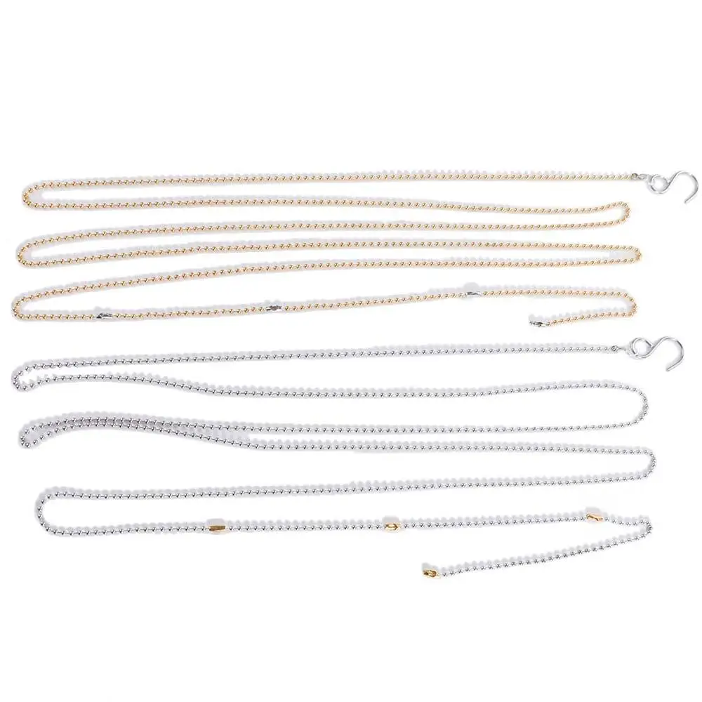 2.5m/8.2ft Volleyball Net Height Chain Gold Silver Measure Tool Volleyball Measure Chain Compact with Hooks Volleyball Matches