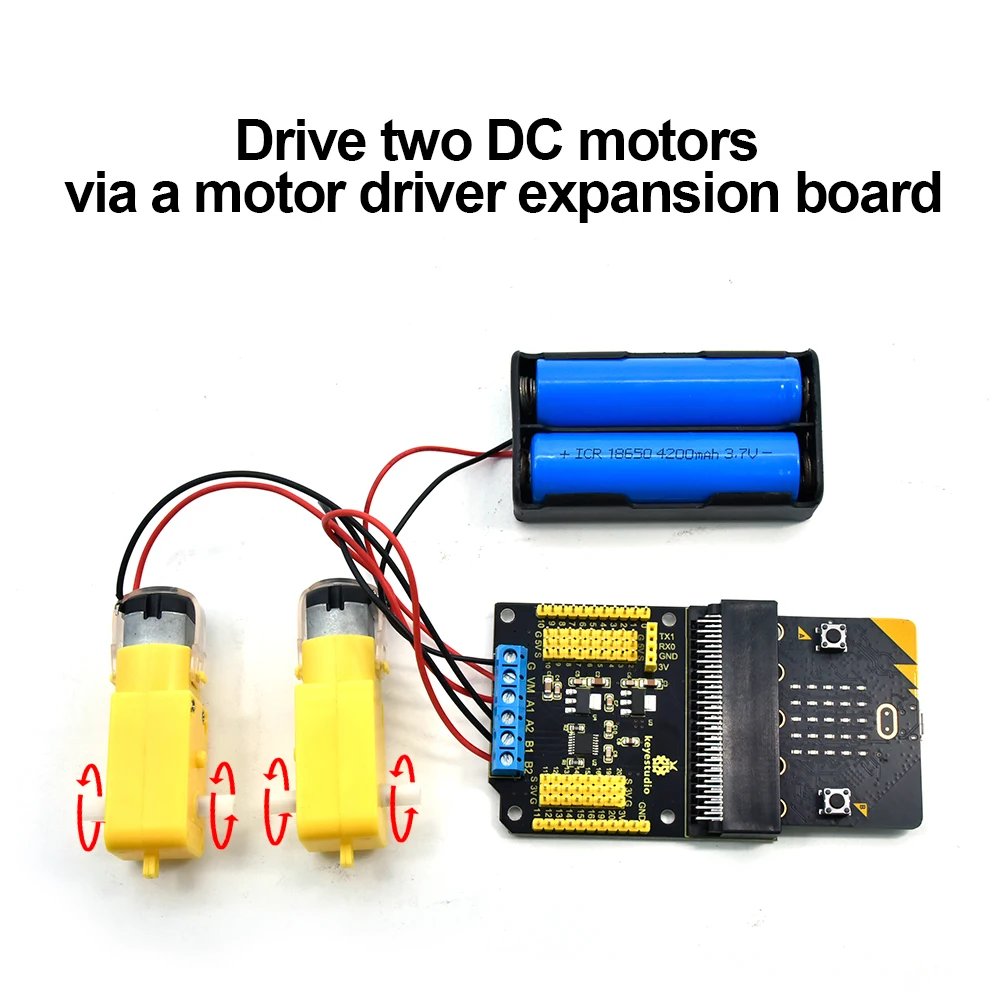 Keyestudio Micro Bit DRV8833 scheda di espansione del Driver del motore uscite Shield interfacce a 3 pin 700mA tensione 3.3V e 5V per Micro:bit