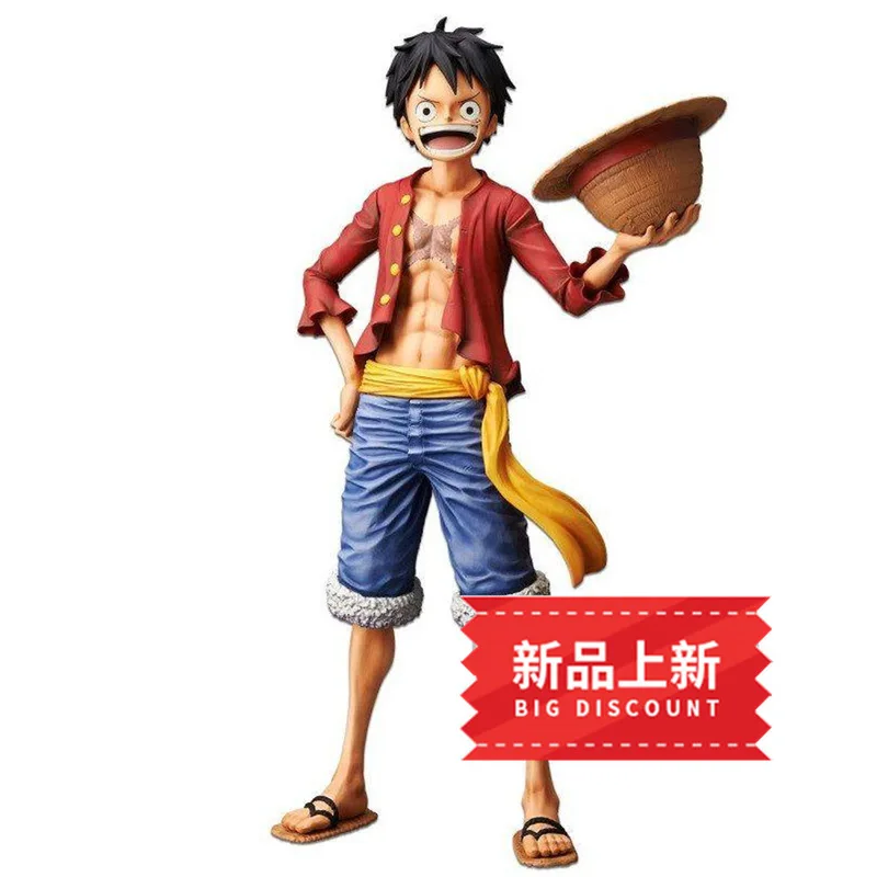 One Piece Anime Action Luffy, trois formes, yeux étoilés, pièces de rechange mangeant de la viande, figurine en PVC, objets de collection, jouets de loisirs, 28cm