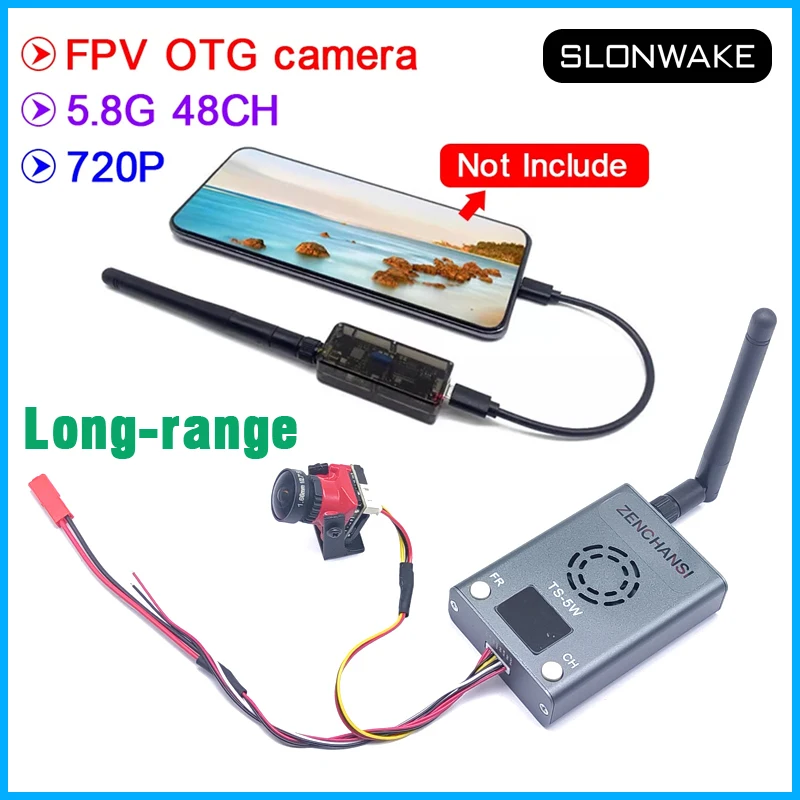 

Пусковая установка передатчика дальнего действия 5,8G 56CH 5W с камерой Starlight HDR OSD 1200TVL fpv и приемником 5.8G FPV UVC OTG Android