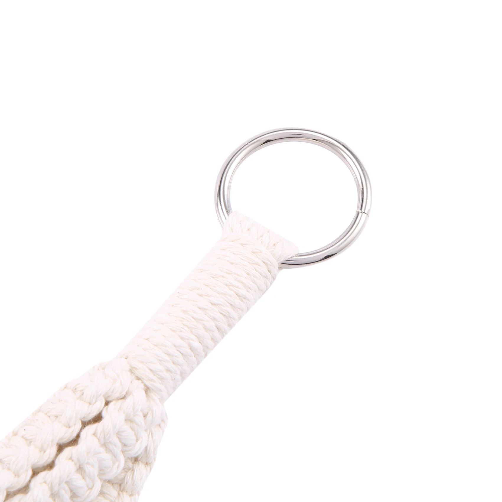 AC23-3X Macrame Double Plant Hanger Indoor Outdoor 2 Tier Hanging Planter Cotton Rope 4 Legs 67 Inch