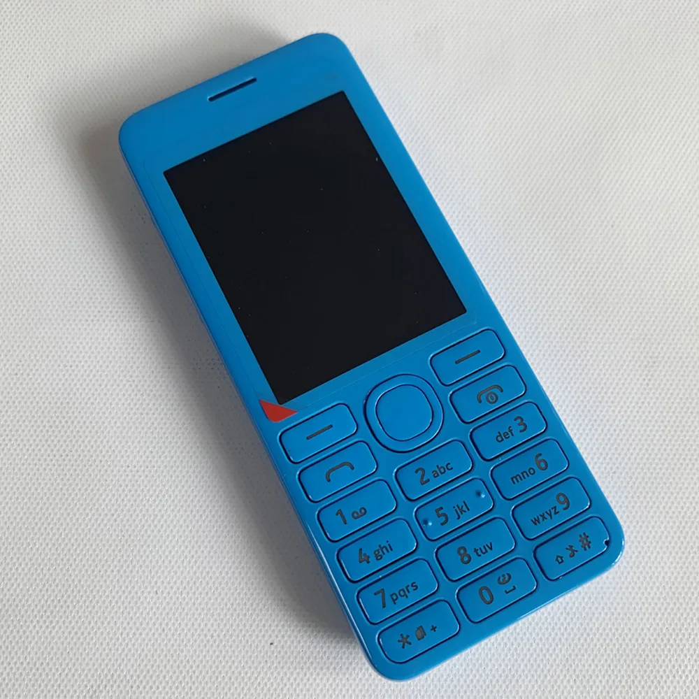 Original Asha 206 Dual-Sim Unlocked Mobile Cell Phone 2G GSM Arabic English Keyboard Cellphone.Made in Finland on 2012 Year