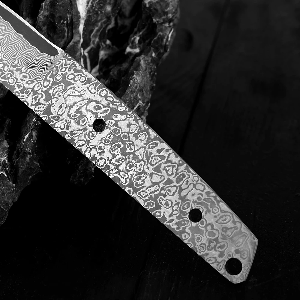 Full Tang Damascus steel blank blade DIY Handmade Fixed Blade Damascus knife blanks Razor sharp customised knife making accessor