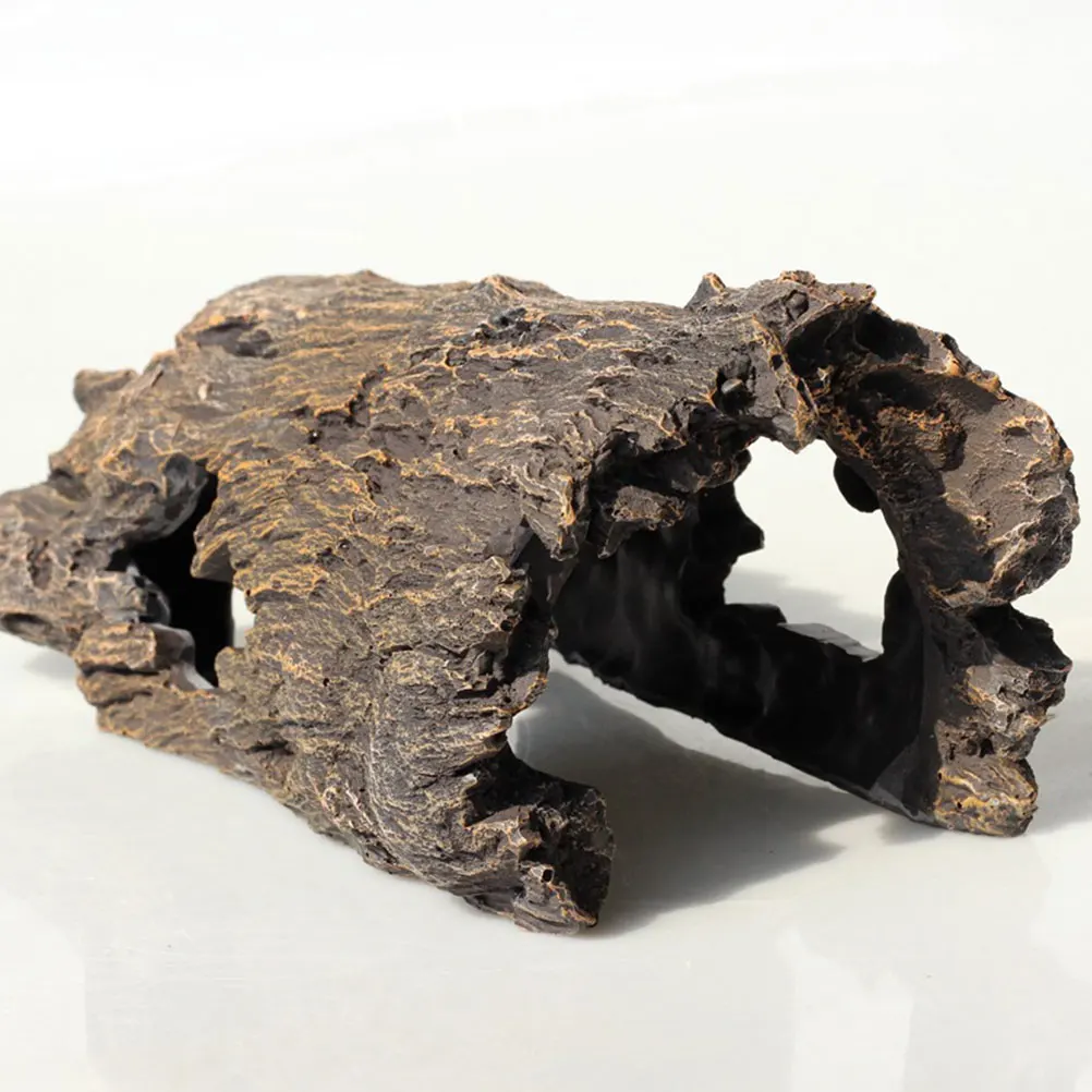 

Simulated Tree Trunk Koi Decoration Resin Driftwood Fish Tank Aquarium Landscape Underwater Home Stump Wear Resistant Creative