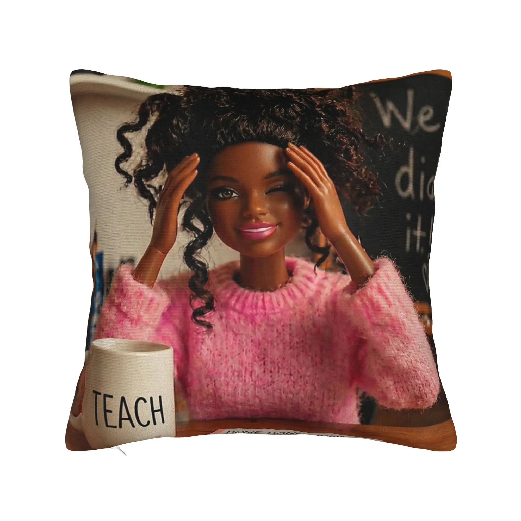 Pillow Case Made It to May Teacher Girls Meme Last Day of School Comfy  Pillow Cover For Sofa Home Decor Vintage Pillowcases
