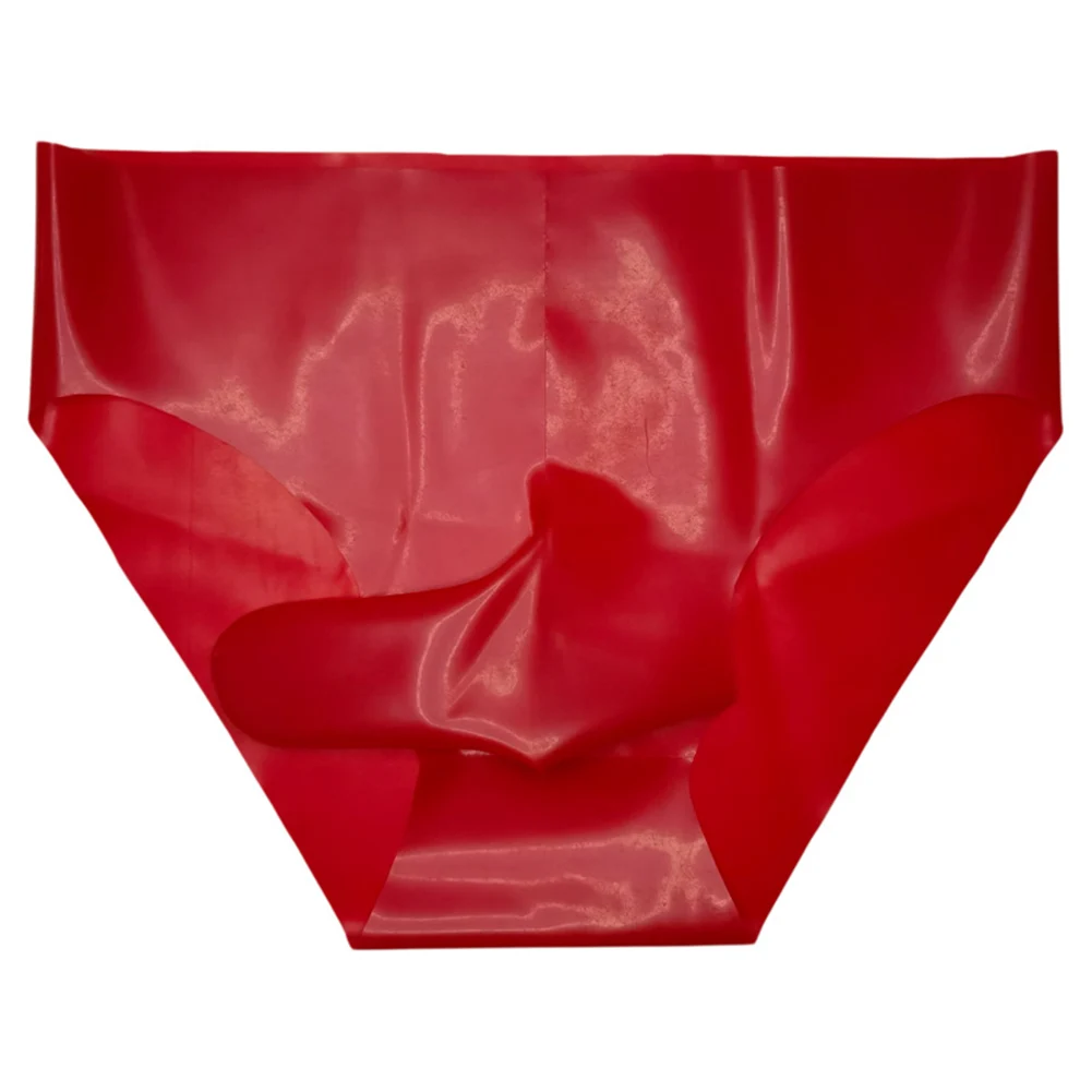 

Lingerie Collection Erotic Seamless Rubber Shorts Latex Underpants Classic Style Erotic Underwear See-Through Material