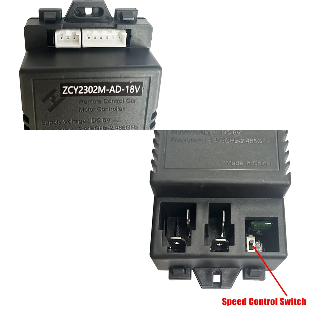 

ZCY2302M-AD-18V Childrens Electric Ride on Car Motorcycle Motor Speed Controller Motherboard Receiver Chip PCB Control Box Parts