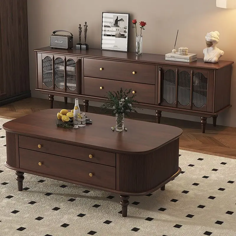 

Luxury Wooden Coffee Table Ornaments Magazine Drawers Vintage Coffee Table Books Natural Mobili Per La Casa Furnitures