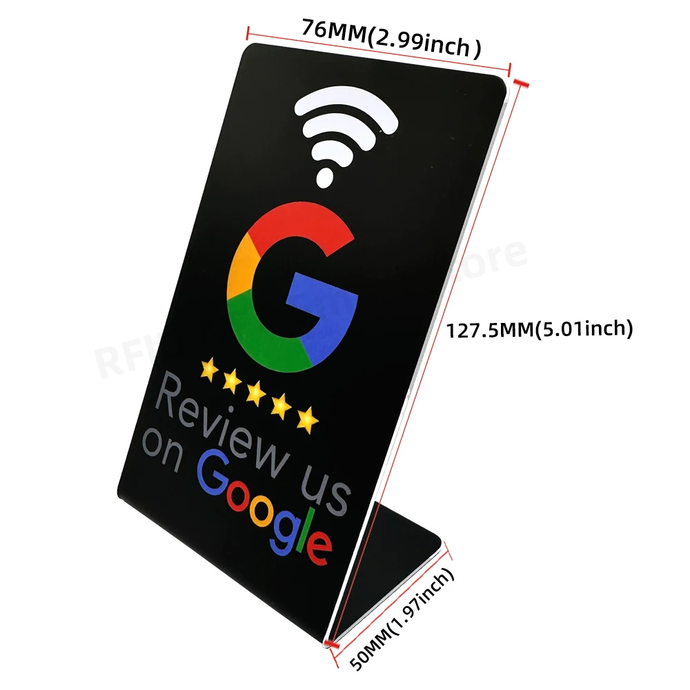 nfc stand 13.56Mhz Programmable Google Reviews NFC Stand Table NT/AG213 NFC Google Review Display nfc card personalized Custom