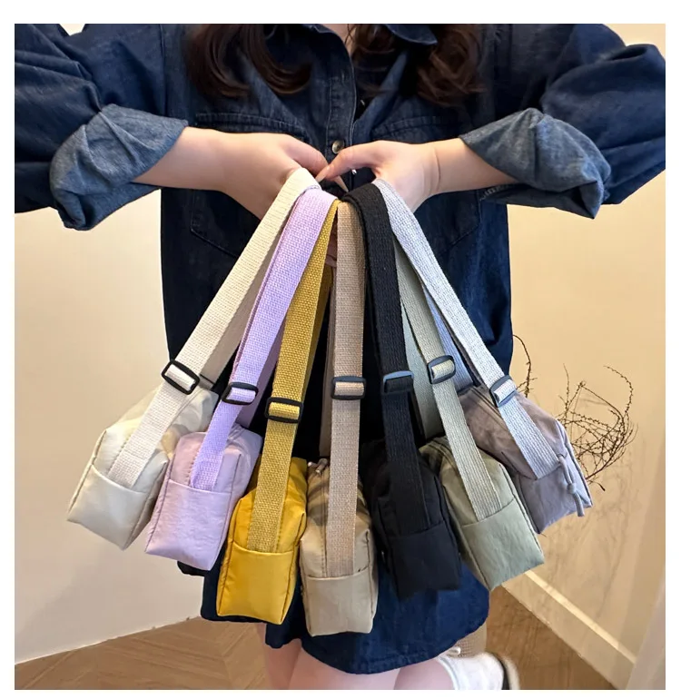 Einfache Mini-Umhängetasche für Damen, Modische Sling-Bag, Kompakte Reißverschlusstasche, Handtasche für Ausflüge, Tägliches Pendeln, Lässige Crossbody-Tasche – Detail 10
