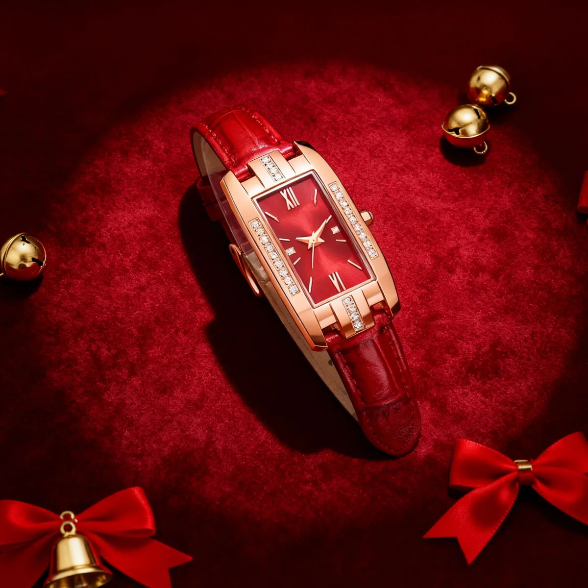 

1 шт.-винтажные классические женские кварцевые квадратные часы с ремнем, студенческие женские часы, роскошный стиль