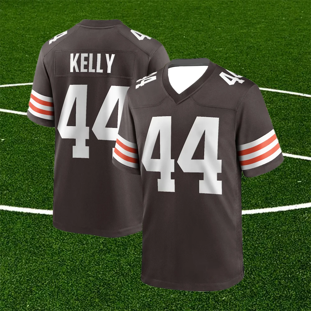 Jersey No. 75/44/25 Classic Short-Sleeved Outdoorray Kahlef Hailassie Joel Bitonio Leroy Kelly Cleveland Browns Clothing Top