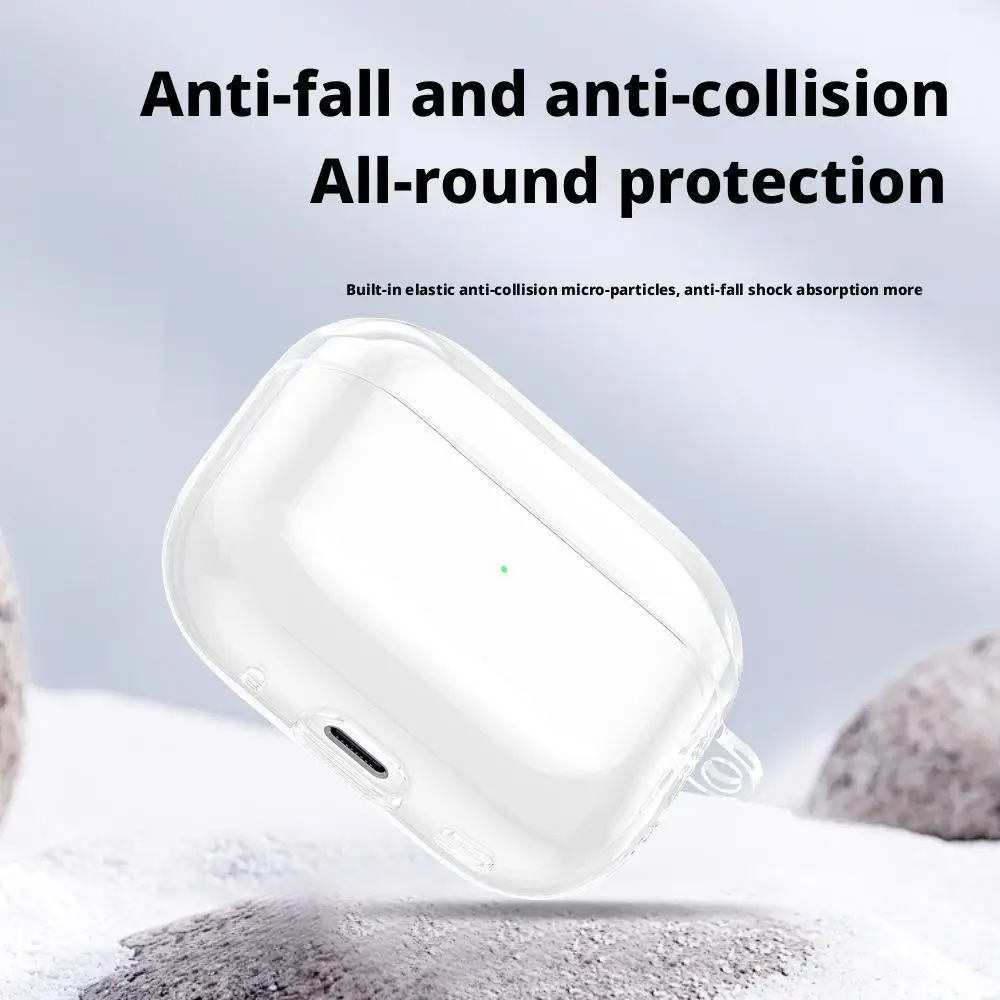 لابل Airpodspro3 الغطاء الواقي شفافة لينة قذيفة بلوتوث سماعة غطاء Airpodspro3 سماعة غطاء