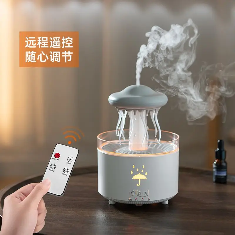 Rotating jellyfish aromatherapy machine Colorful breathing light Multifunctional remote control home desktop aromatherapy