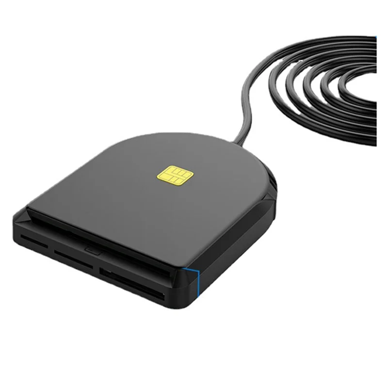 

A13E-1 PCS Portable Convenient Smart Card Reader Black USB Multi-Functional Tax Return SIM/SD/TF/IC Smart Card Reader