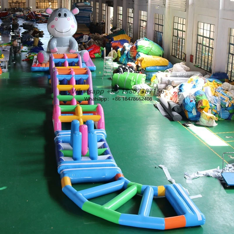 

Large Commercial Resort Inflatable Water Slide & Obstacle Course with PVC Material Factory Direct Sale