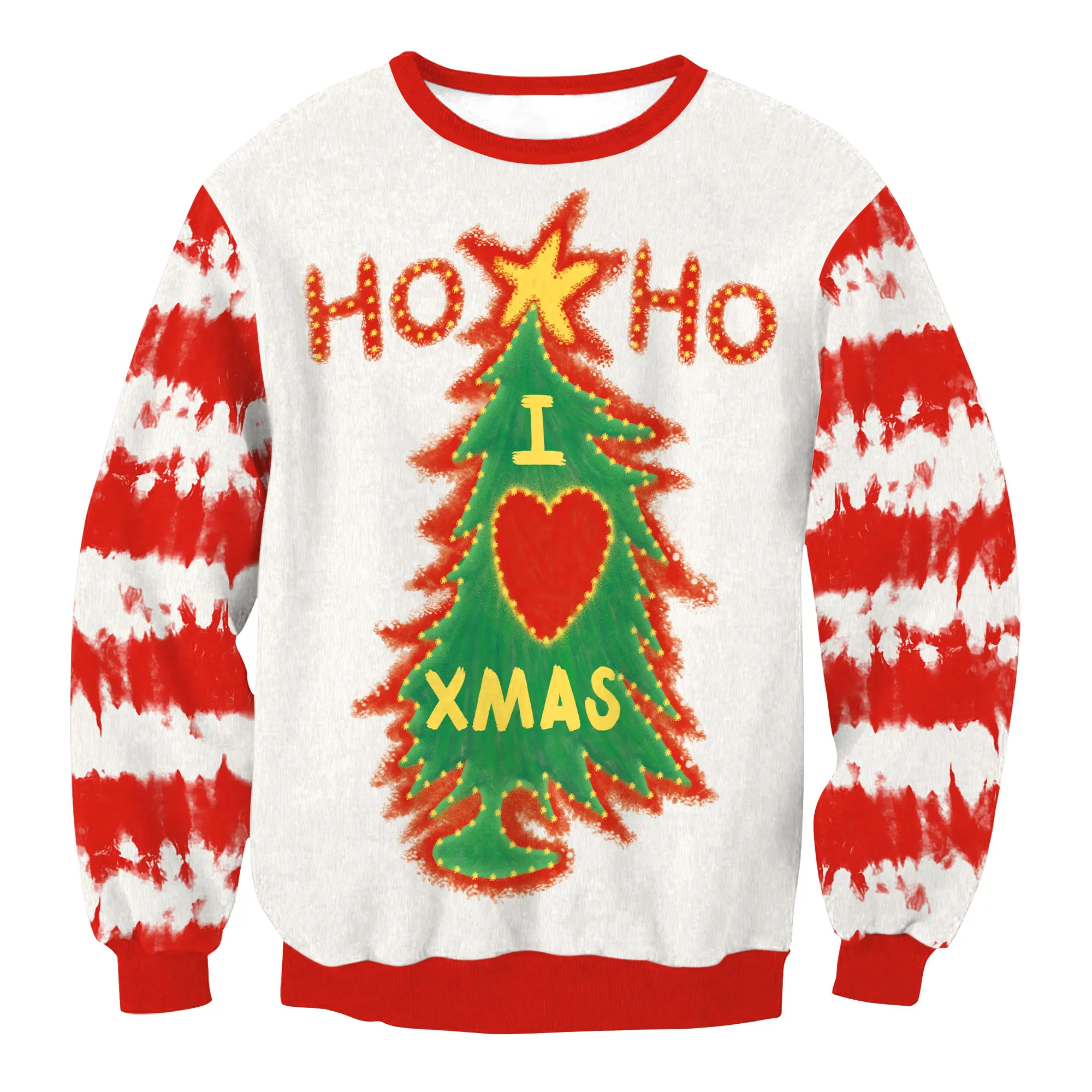 醜いヘラジカのクリスマスツリープリントスウェットシャツ 3D プリント秋スウェットシャツ Y2K 子供用パーカー男性と女性のスウェットシャツ