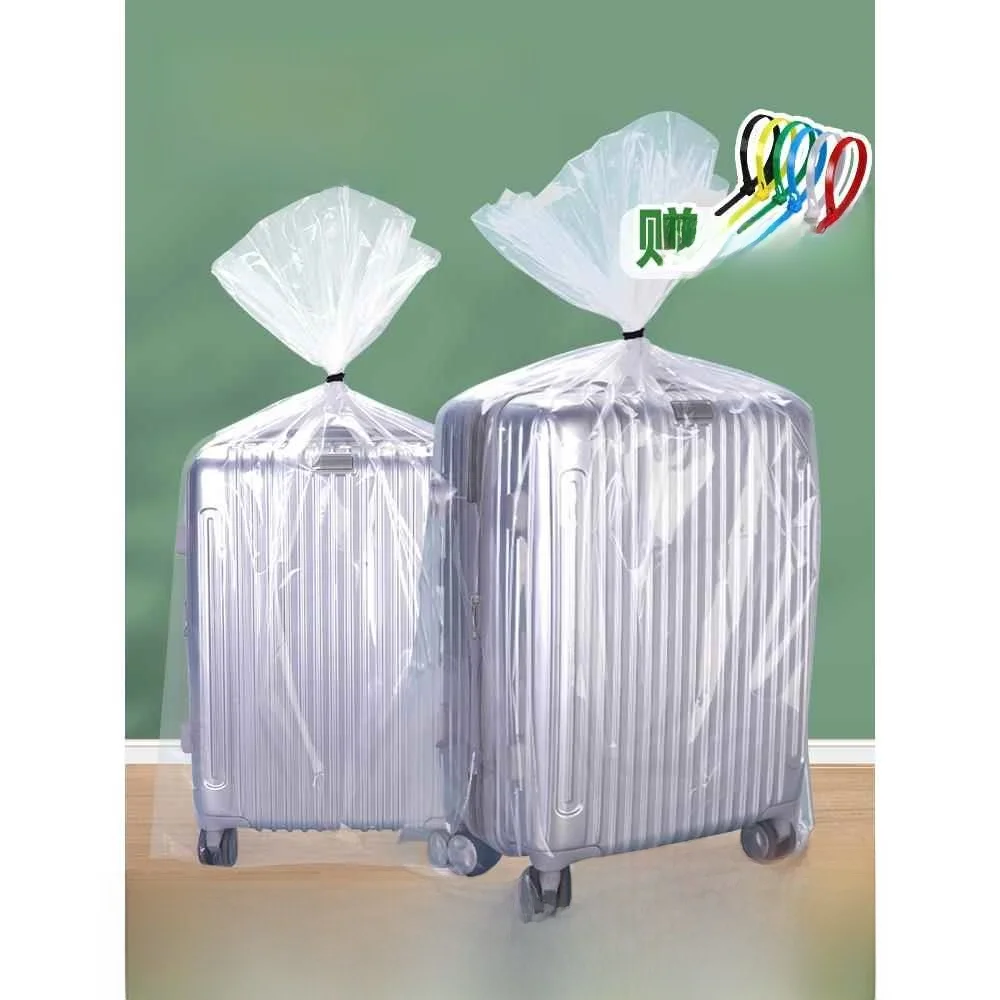 Disposable Thickened Plastic Bag Luggage Protector Cover Waterproof Dustproof Storage Bag for Suitcase Travel Bag Accessories