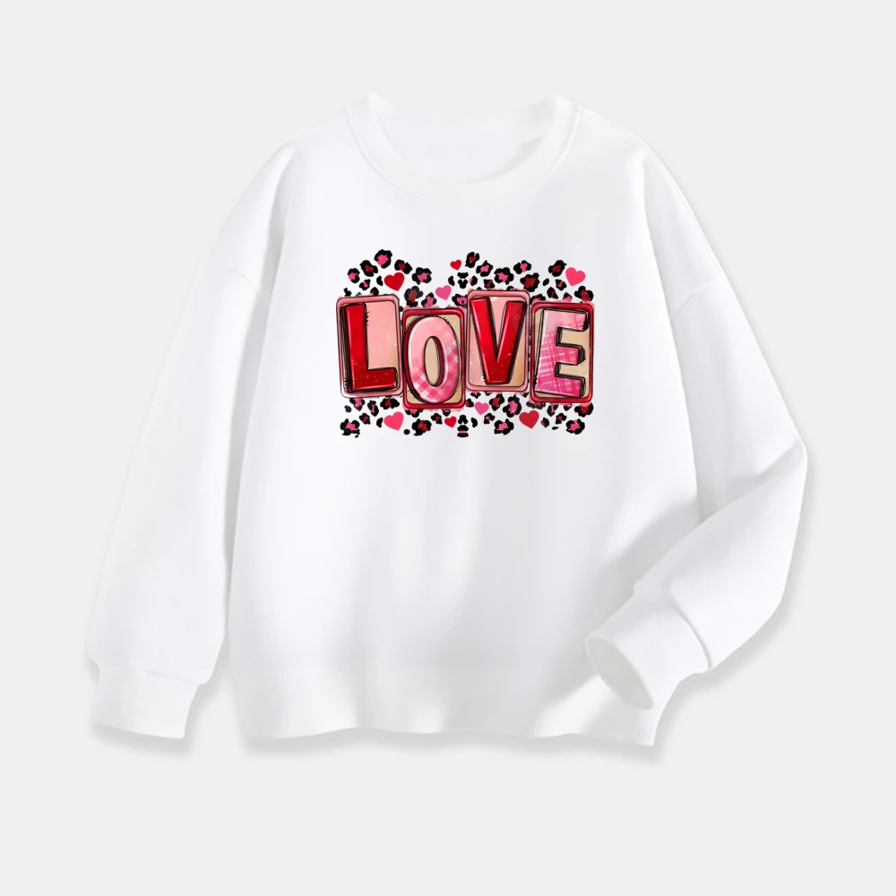 Valentine'S Day Heart Crusher Print Crew Neck Sweatshirt Boys Girls Valentines Sweatshirts Toddler Valentine‘s Day Sweater