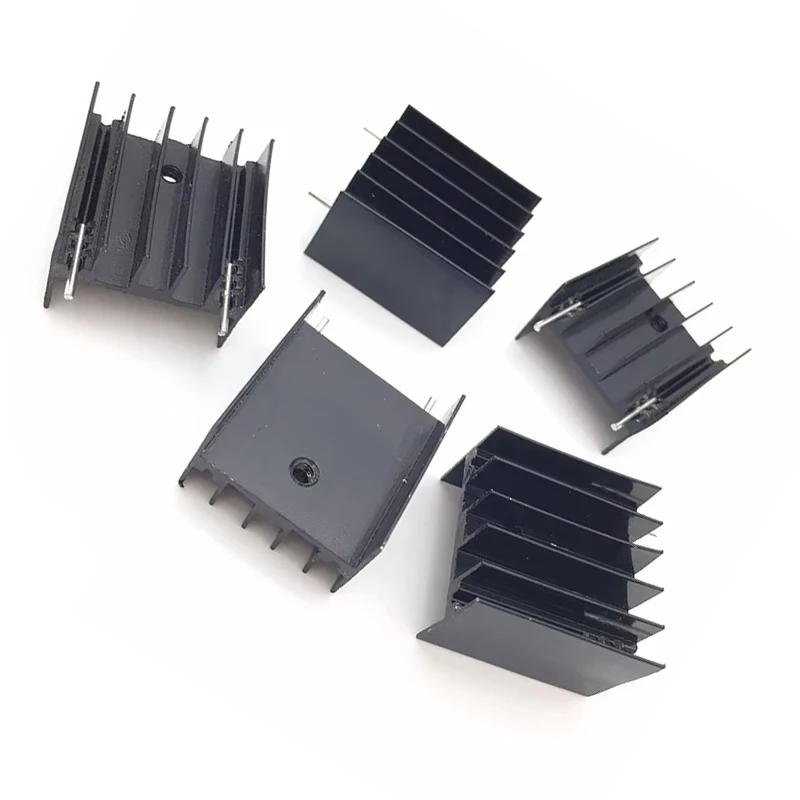 5 pcs  Aluminium TO-220 Heatsink TO 220 Heat Sink Transistor Radiator TO220 Cooler Cooling  25*23*16MM With 2Pin