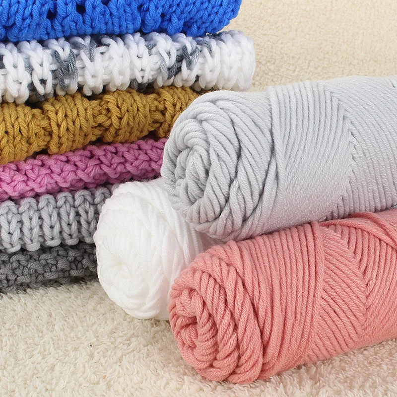 5pcs Valentine\'s Cotton Handmade Woven DIY Scarf Yarn Ball, Thick Yarn Stick, Needle, Milk Cotton Yarn Thread Ball