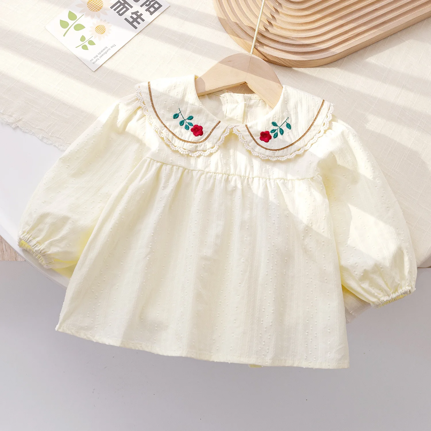 

18M-6T spriing autumn children kids girls cotton fashion cute full sleeve blouse