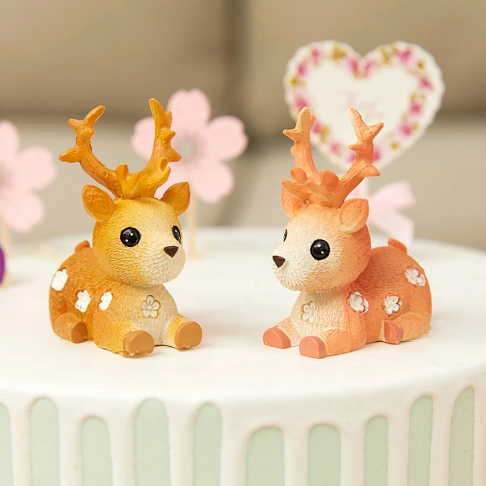 2 قطعة الحلي الإبداعية الغزلان زينة مكتب منزلي شيك تزلف الديكور صور الدعائم هدية #2