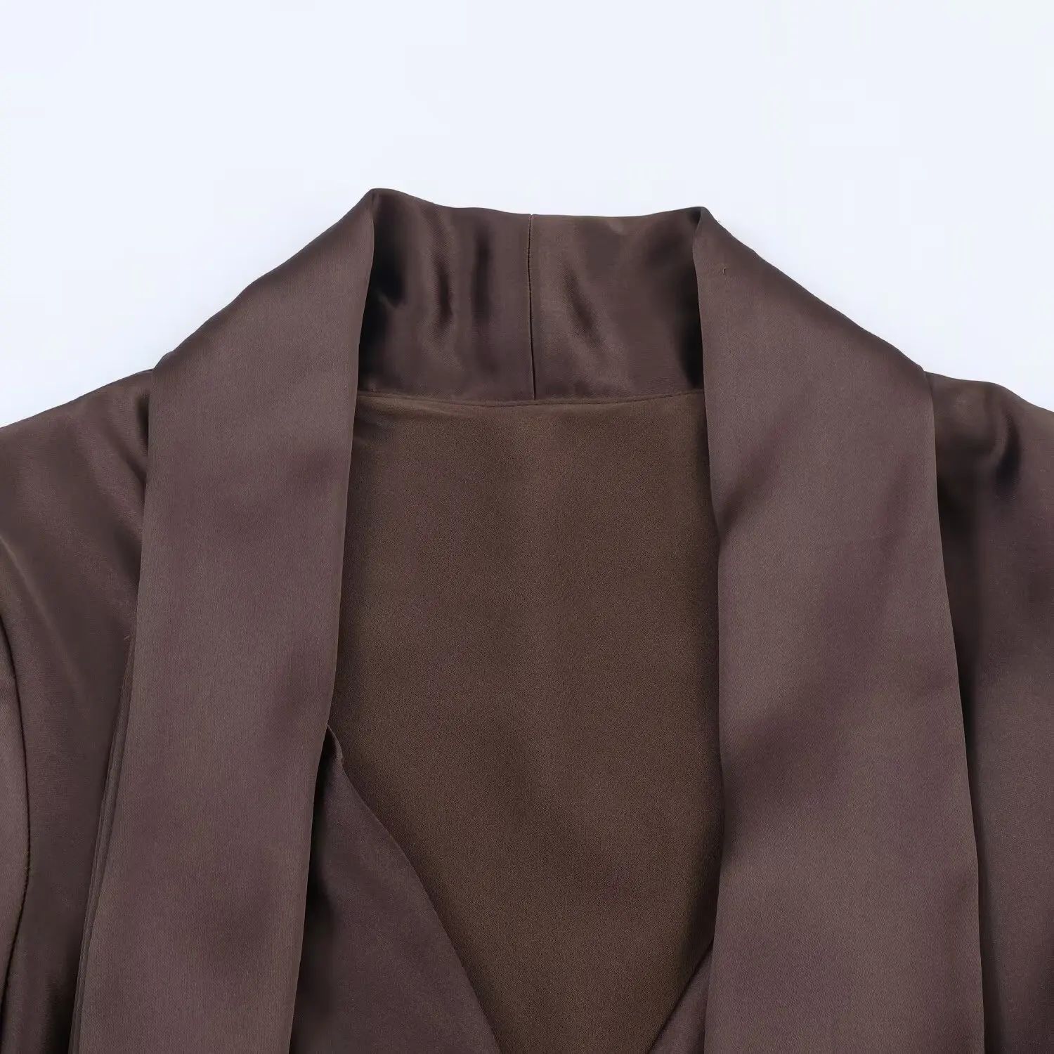 KASLEAD 新しい女性用ファションシンプルシルクサテン風スカーフ Dr 89433 ロングスカート Vネック 通勤 フェアリースカート Dr