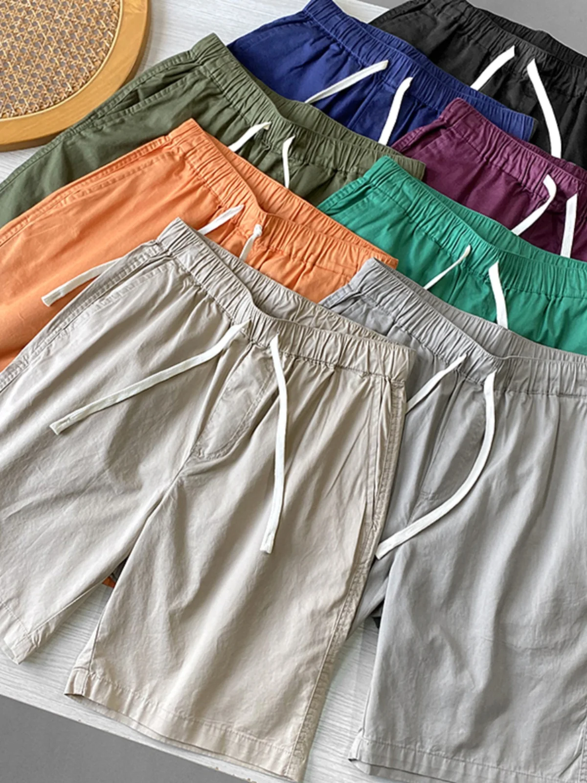 

Good Value Cotton orts for Men Loose Fit Elastic Waist Waed Summer Casual Pants Five Length Youth Active Sle Daily Wear