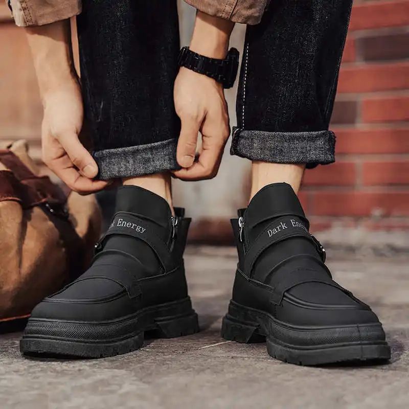 أحذية رياضية طويلة بكعب متوسط للرجال أحذية تزلج موسمية أحذية رياضية للرجال للتنس وكرة السلة للرجال على طراز Chassure مريحة للغاية