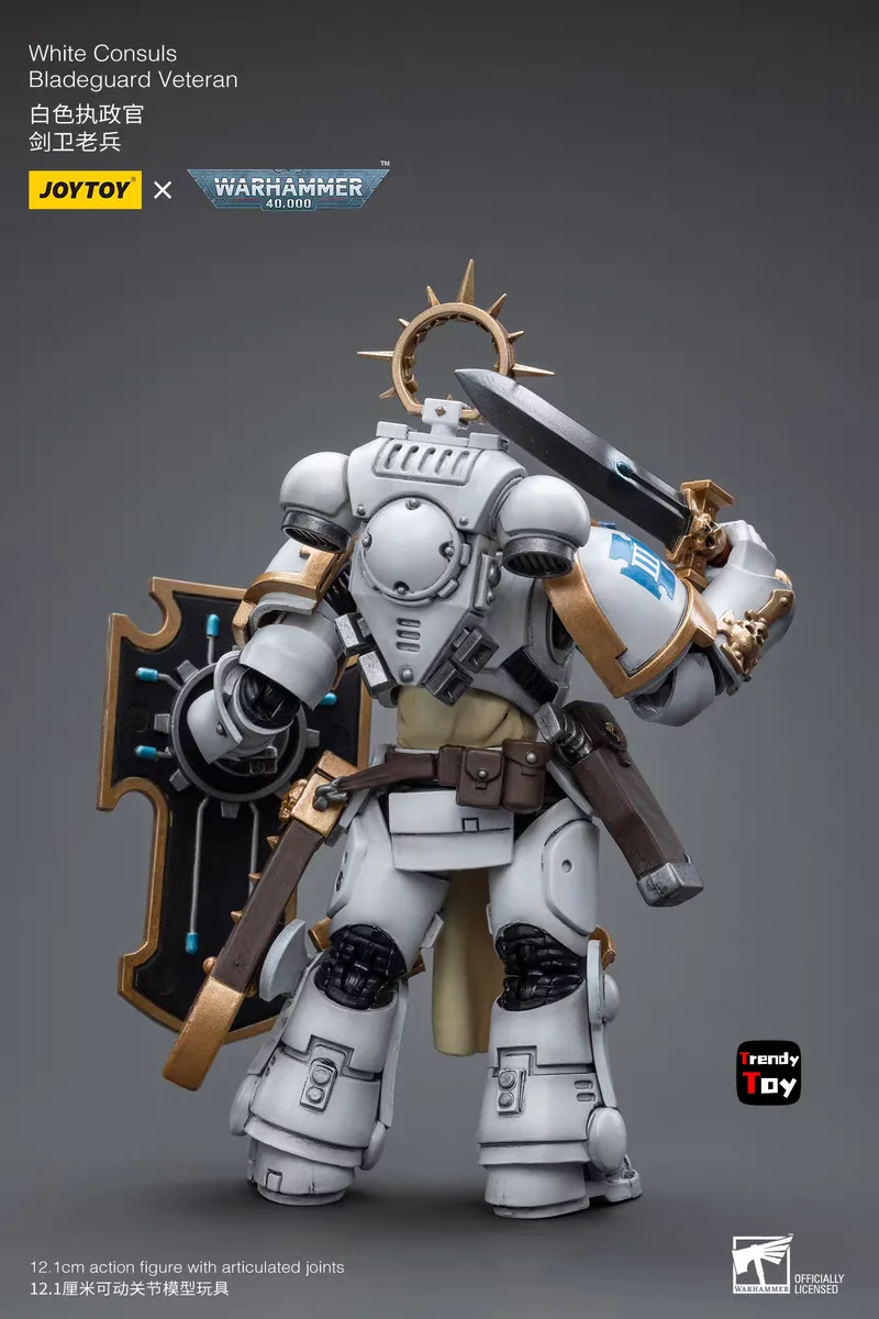 【JOYTOY】วอร์แฮมเมอร์ 40K ไวท์ คอนซูลส์ แบลดการ์ด เวเนเจอร์ 1/18 แอคชั่นฟิกเกอร์ ของเล่น