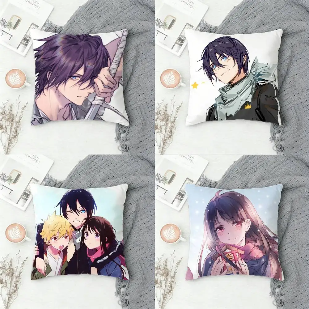 

N-Noragami Double-sided Printed Square Decorative Cushion Cover for Sofa Living Room Home Decor