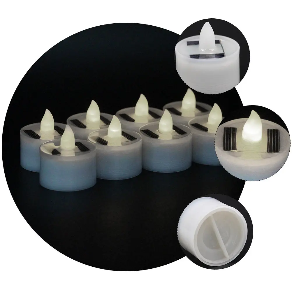 6 Pcs Lamp Electronic Candles with Flickering Flame LED Electric White Decorative