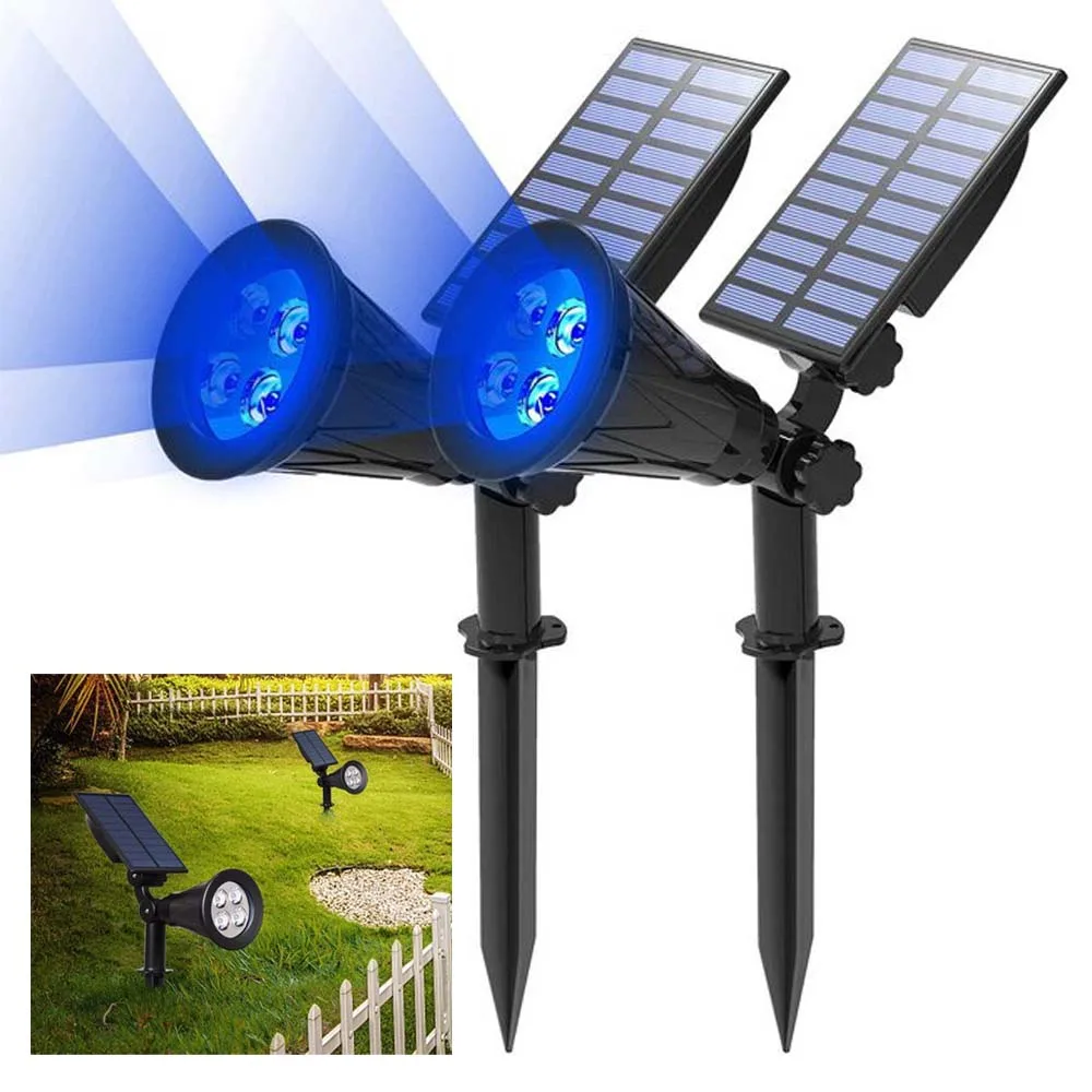 1-2pcs Solar Outdoor Light For Garden landscape street decoration spotlight waterproof countyard lawn solar powered wall lamp