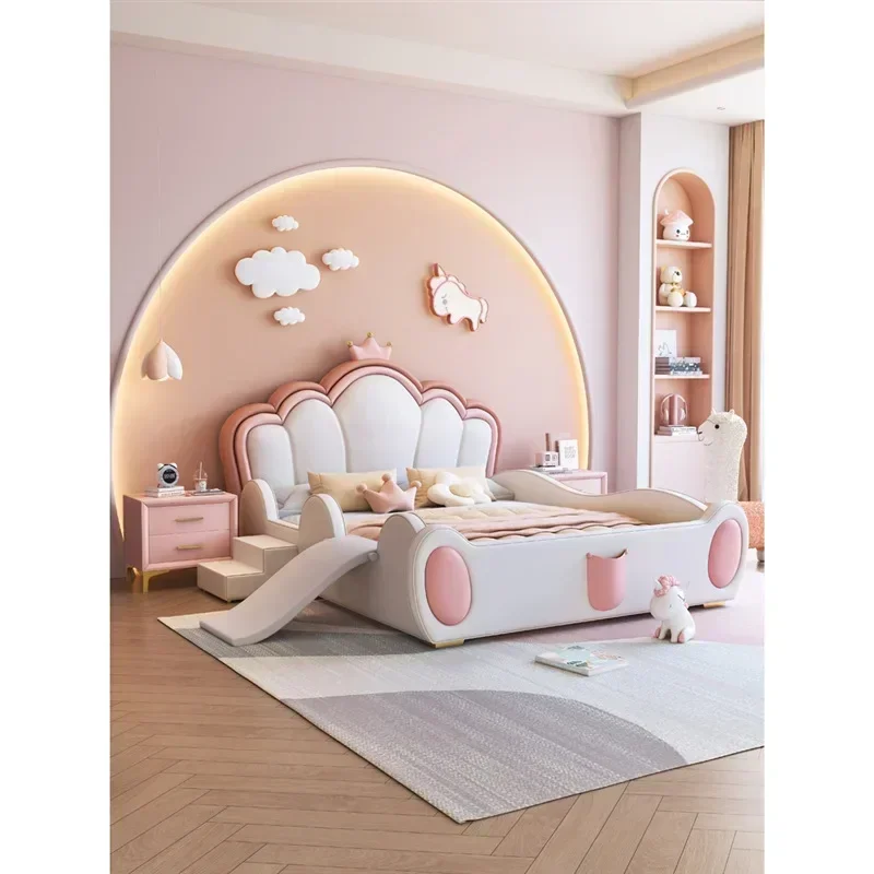 Children's furniture Dream castle Princess bed Children's bed Slide bed Modern minimalist bedroom