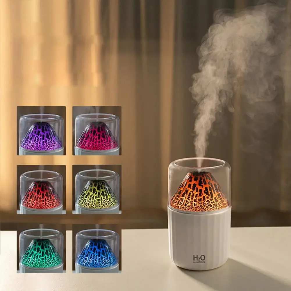 Humidifier With Colorful Atmosphere Light 300ml Generous Water Capacit Dual Mist Mode Humidifier For Bedroom,living Room,home