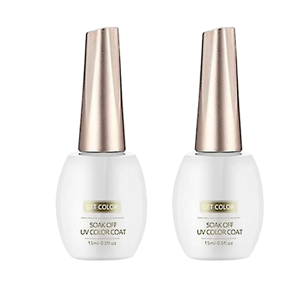 2개입 무세척 탑코트 젤 폴리쉬 오래 지속되는 고광택 빠른 건조 네일 아트 매니큐어 용품 UV 젤 폴리쉬 살롱 및 가정용