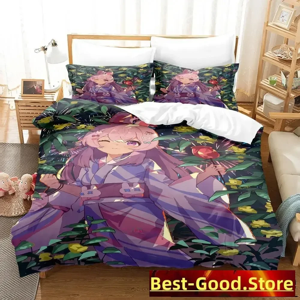 Kawaii Pipkin Pippa Bedding Set Single Twin Full Queen King Size Bed Set Adult Kid Bedroom Duvet cover Sets Anime Bed Sheet Set