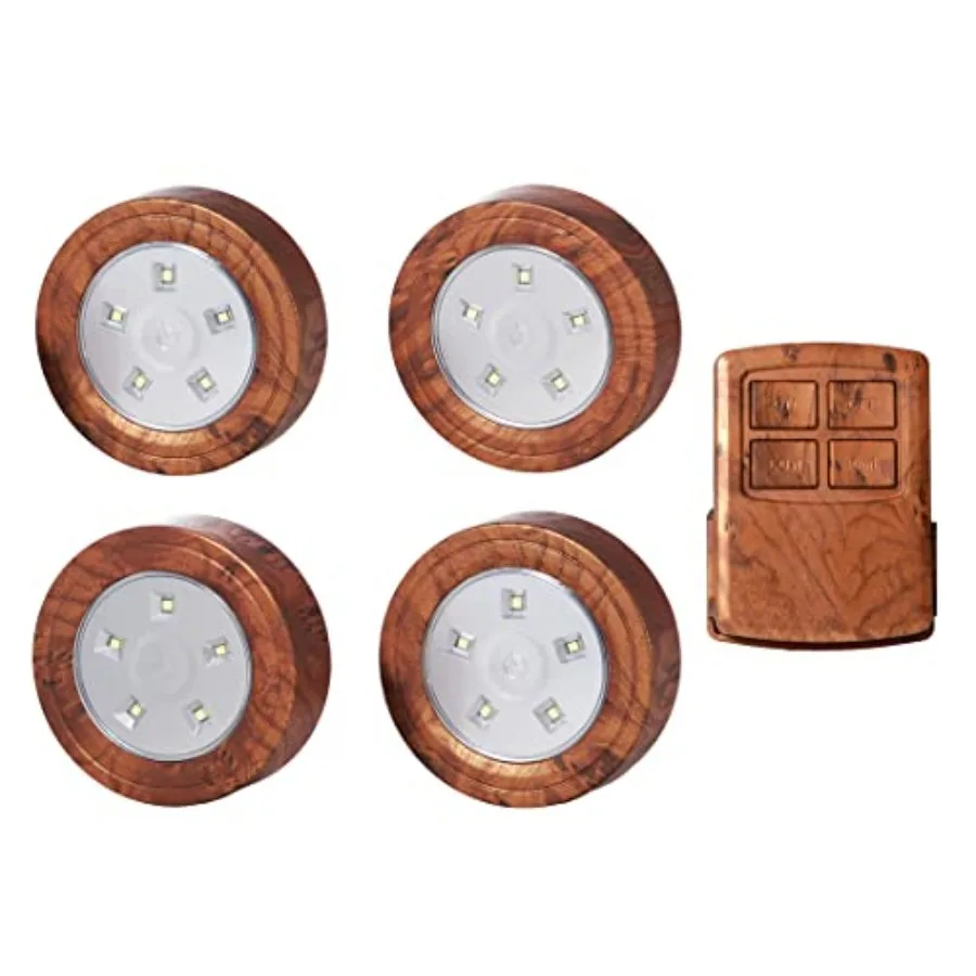 

Светодиодные светильники-шайбы с беспроводным пультом дистанционного управления, регулируемой яркостью, таймером, на батарейках - для кухни, спальни, под шкафы