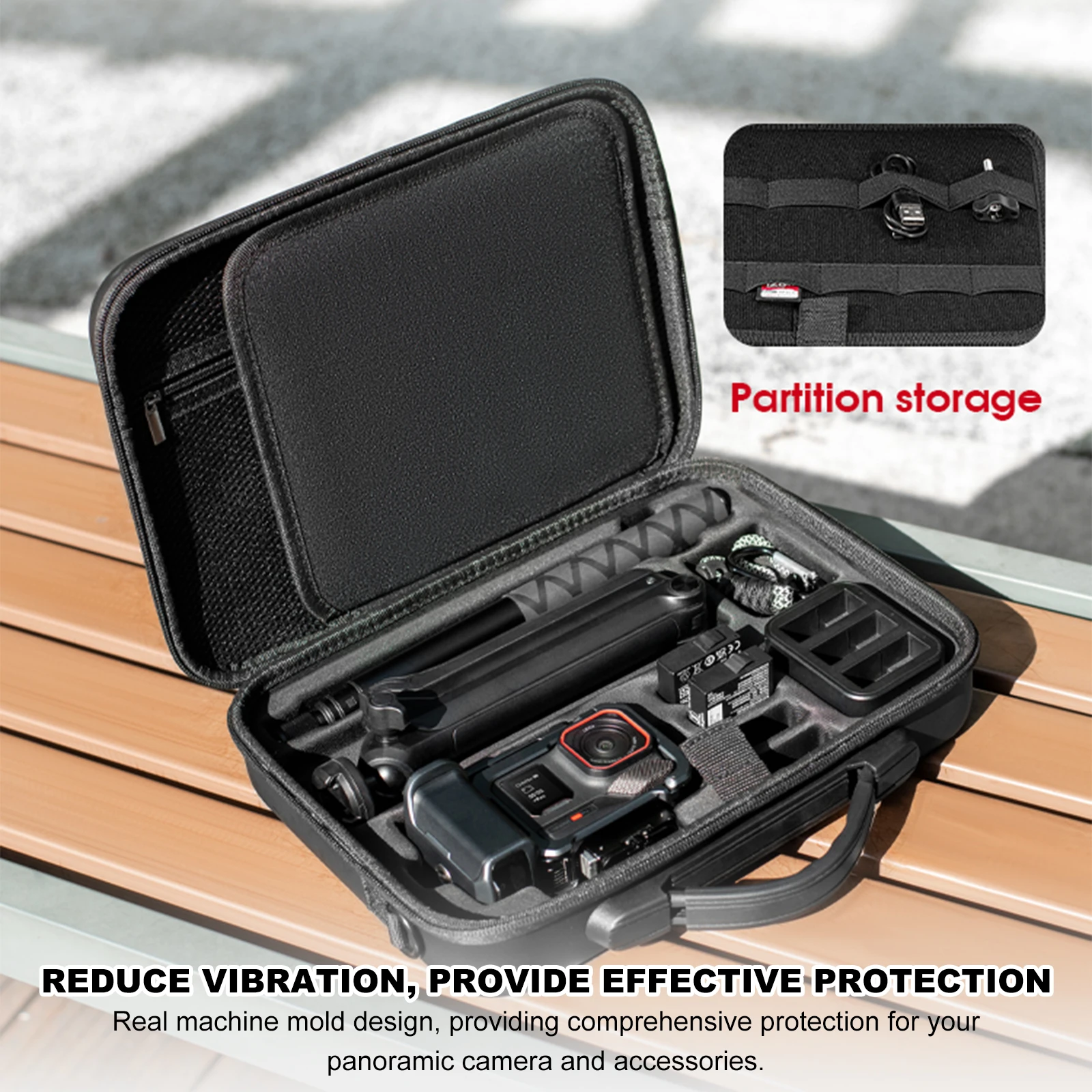 ل Insta360 Ace Pro 2 قبضة عدة المنظم حقيبة بولي هارد شل حقيبة التخزين للصدمات حقيبة واقية لملحقات الكاميرا