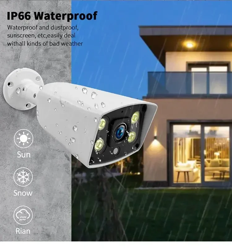 Kamera 4K POE typu rybie oko Zestaw CCTV 8-kanałowy system bezpieczeństwa NVR Domowy panoramiczny system monitorowania 360° System nadzoru wideo 8 MP