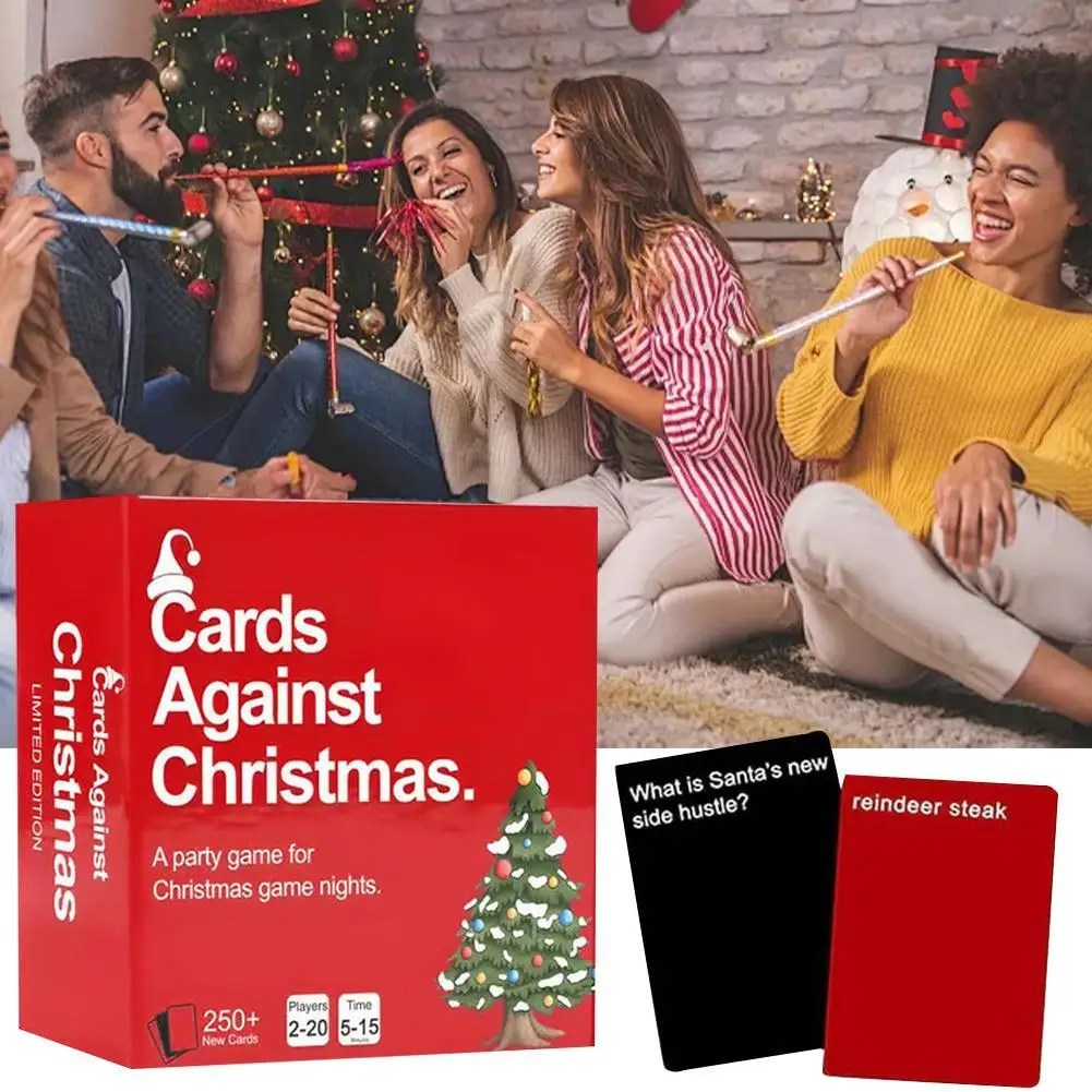 Anti Christmas Card Cards Against Christmas Cards Against Christmas Card Game  Card Board Games For Party Hanging Table Games