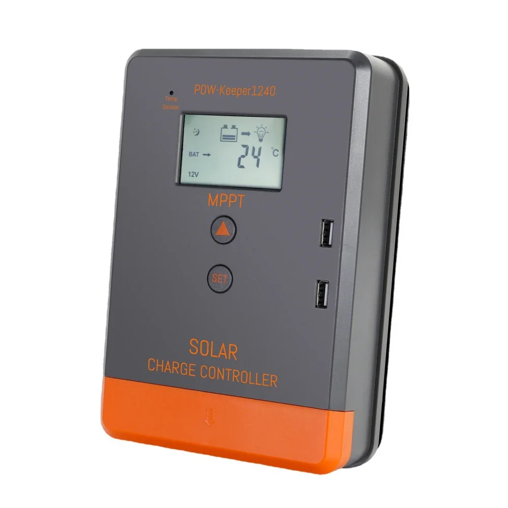 PowMr-Contrôleur de charge solaire MPPT POW-Keeper, écran LCD, divers modes de contrôle de charge, 20A, 30A, 40A, 12V, 24V