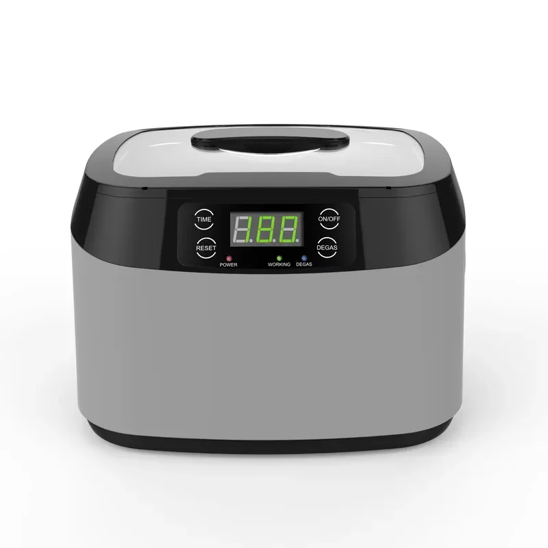 1200ml Ultrasonic Cleaner Digital Timer Stainless Steel Tank for Jewelry Watch Glasses Salon Tools Grey ABS Body High