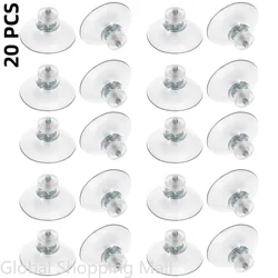 20PCS Plastic Suction Cups with Screw 25/32/41/53 mm Clear PVC Sucker Pads Strong Adhesive Suction Holder with Screw Nut