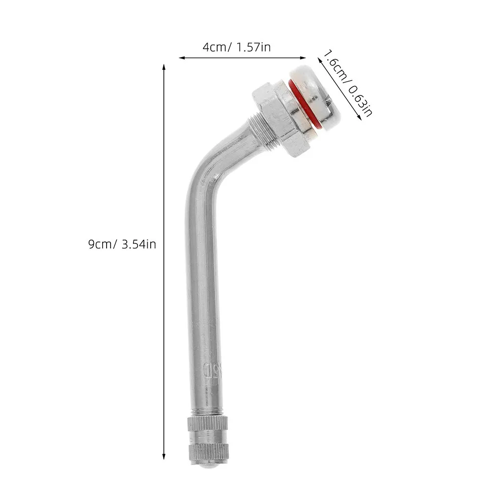 2Pcs Tubeless Tire Vacuum Valve Stems for Trucks and Buses Metal Valve Stem Replacement Leak-Proof Easy Inflation Deflation
